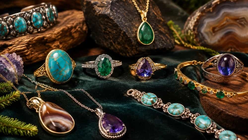 فروش زیورآلات با سنگ طبیعی و قیمتی در نورآباد ممسنی